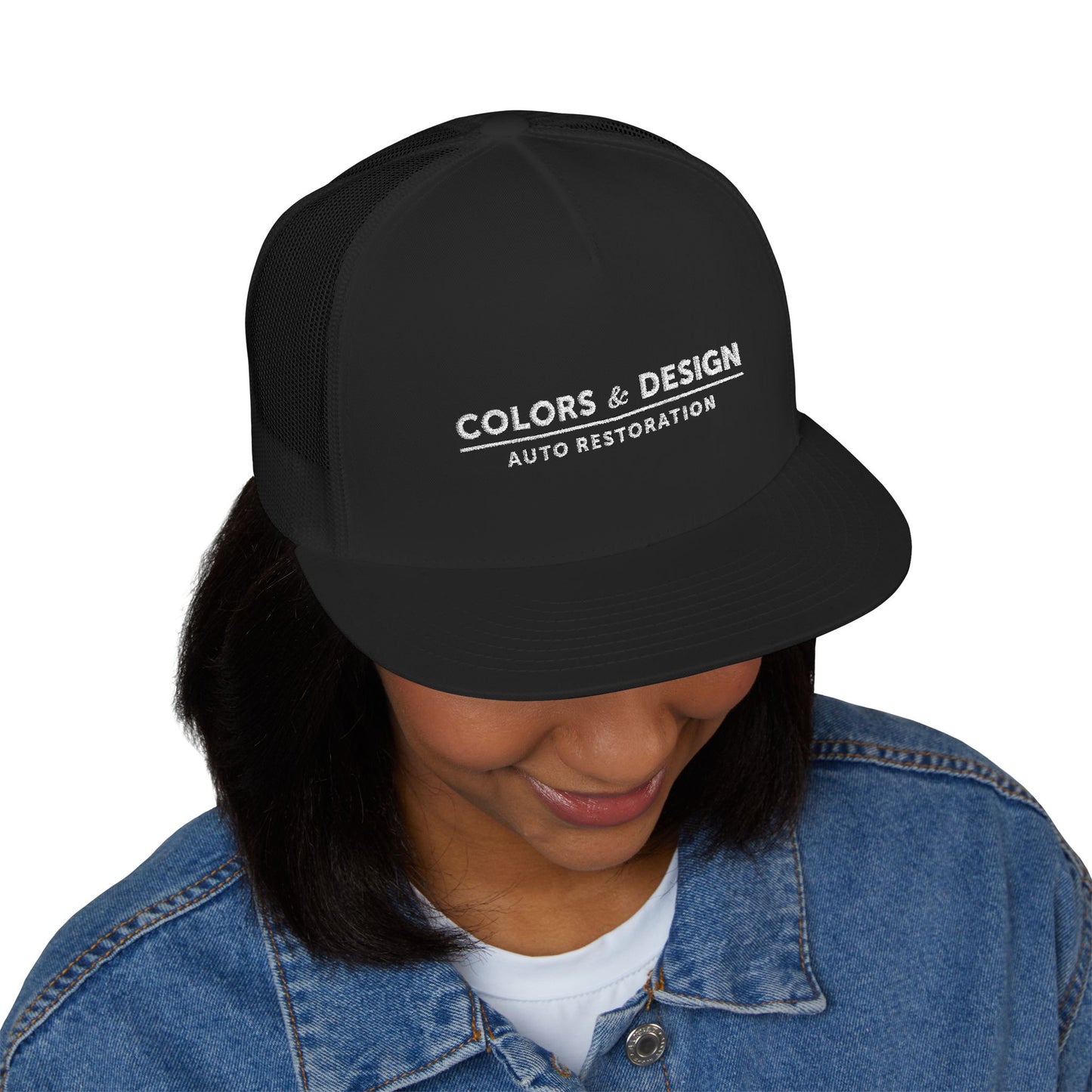 C& D 5 Panel Trucker Cap (Embroidery)