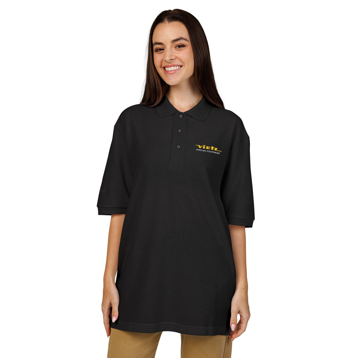 VIETZ Black Unisex Polo Shirt (Embroidery)