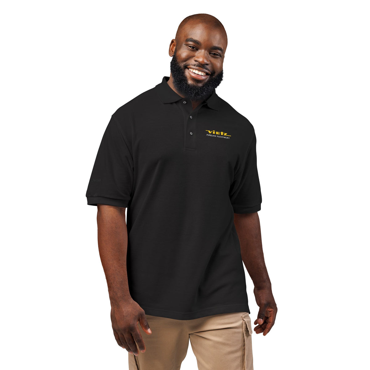 VIETZ Black Unisex Polo Shirt (Embroidery)